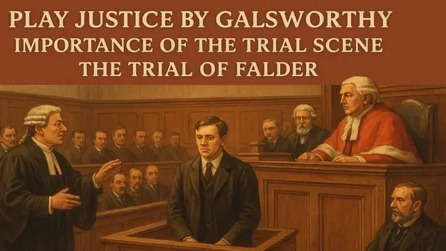 Play Justice by Galsworthy | Importance of the Trial Scene | the Trial of Falder