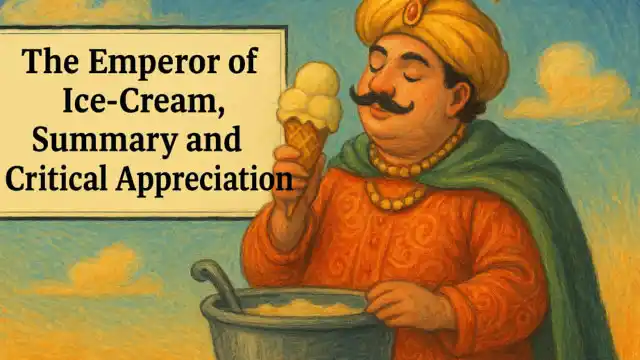The Emperor of Ice-Cream, Summary and Critical Appreciation