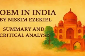 Poem "In India" By Nissim Ezekiel, Summary and Critical Analysis