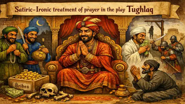 Satiric-Ironic treatment of prayer in the play Tughlaq
