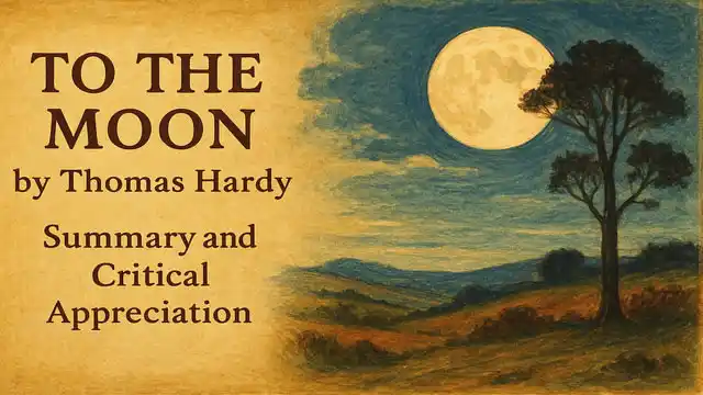 To The Moon by Thomas Hardy, Summary and Critical Appreciation