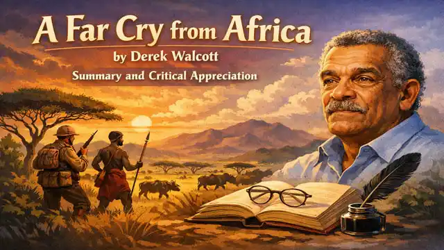 A Far Cry from Africa by Derek Walcott, Summary and Critical Appreciation