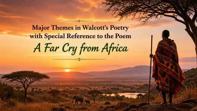 Major Themes in Derek Walcott's Poetry with Special Reference to the Poem A Far Cry from Africa