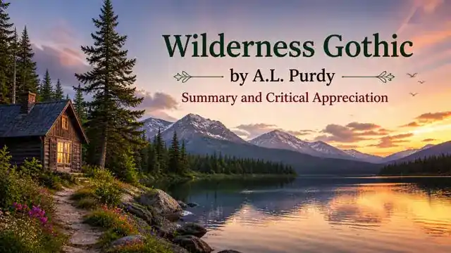 Wilderness Gothic by A.L. Purdy, Summary and Critical Appreciation
